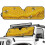 Bee Print Foldable Windshield Sun Shade for Jeep Wrangler 2