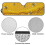 Bee Print Foldable Windshield Sun Shade for Jeep Wrangler 6