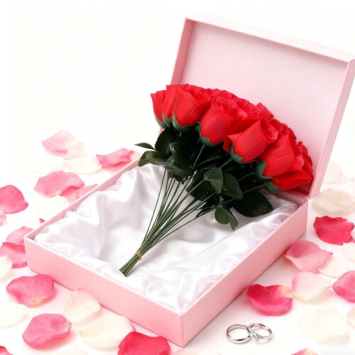 Artificial Red Roses Home Wedding Decor 30PCS 2