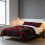 Geometric Red Black Comforter Set Full Size 5