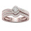 Women's Cubic Zirconia Ring Set Simple Bridal Style 3