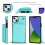 RFID Blocking Wallet Case for iPhone 14 Green PU Leather 4