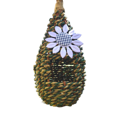 Woven Bird Feeder for Garden Aviary Decorative Hanging
