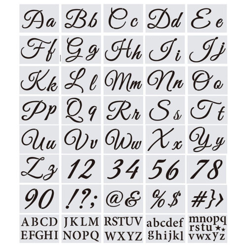 Alphabet Stencils 8.3 inch 40 count