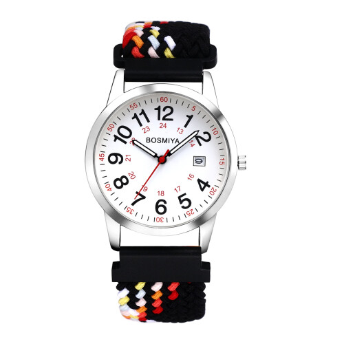 Braided Elastic Strap Watch Analog Quartz Adjustable Band