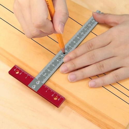 Woodworking T-Square Ruler Aluminum Alloy 30cm 1