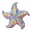 Star-Shaped Throw Pillow Blue Plush Decorative Cushion 1