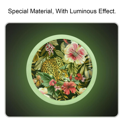Tropical Flower Leopard Cabinet Knobs 4PCS Glow-in-Dark 1