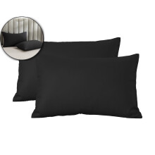 Queen Pillowcases Cotton Set of 2 Soft Breathable Envelope