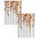 Fall Leaves Kitchen Curtains Orange Eucalyptus Tier 2-Pack 2