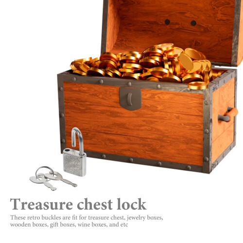 Treasure Chest Lock Padlocks with Keys 5 Sets 2