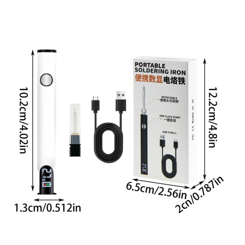 Στυλό κολλητηρίου USB-C με οθόνη LED και υποδοχή 510 1