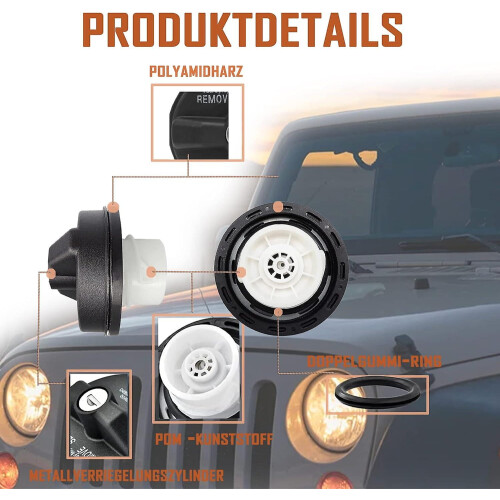 Lockable Fuel Cap for Chrysler Dodge Jeep 2