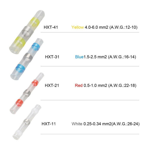 Waterproof Solder Seal Sleeve Terminals 140PCS 2