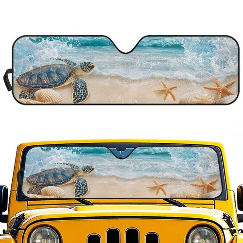 Turtle Starfish Windshield Sun Shade for Jeep Wrangler 1