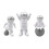 Astronaut Figurines Cake Topper Set 3 Pieces 2