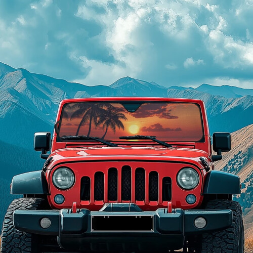 Windshield Sun Shade for Jeep Wrangler Compass Gladiator 2