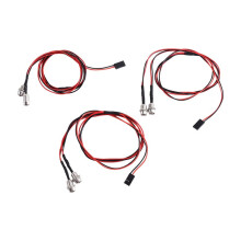 3PCS 2LED LED Light Headlights Taillight for Hsp Rc4wd Axial Scx10 D90 Hpi RC Car Crawler Multi-Color