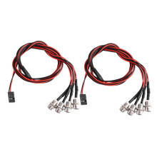 2ST 4LED LED-Ljus Strålkastare Bakljus för Hsp Redcat Rc4wd för för Axial Scx10 D90 Hpi RC-Bil Crawler
