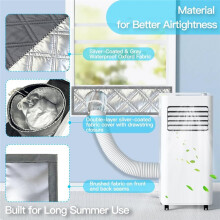 Kit de Joint de Fenêtre Portable AC Isolé à 3 Couches pour Fenêtre Coulissante en Aluminium Réfléchissant Ajustable