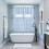 Easter Kitchen Curtains Set Blue White Buffalo Plaid 3-Piece 4