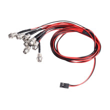 2 Stuk 8LED LED Licht Koplampen Achterlicht voor Hsp Redcat Rc4wd voor voor Axial Scx10 D90 Hpi RC Crawler Rood Wit