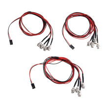 3PCS 4LED LED Light Headlights Taillight for Hsp Redcat Rc4wd Axial Scx10 D90RC Car Crawler