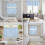 Easter Kitchen Curtains Set Blue White Buffalo Plaid 3-Piece 7