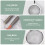 Stainless Steel Mesh Strainer with Silicone Handle 2PCS 3