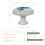 Crystal Glass Cabinet Knobs White Teal Marble Print 4 PCS 5