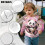 Girls' panda cherry blossom sweatshirt ruffle shoulder 1