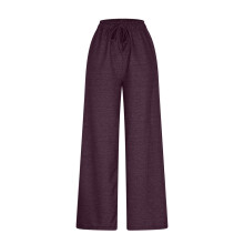 Women's Denim-Like Casual Pants Elastic Waist Two Pockets