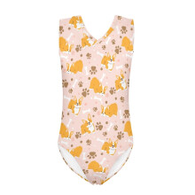 Corgi Paws One-Piece Swimsuit for Girls Size 3-4 Years