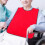 Adult Bib Terry Cloth Washable Red 2