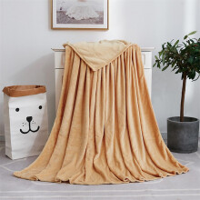 Coral Orange Throw Blanket French Fleece 50x60 in