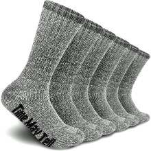 PUMIER Men's Merino Wool Hiking Socks Thermal Crew Winter