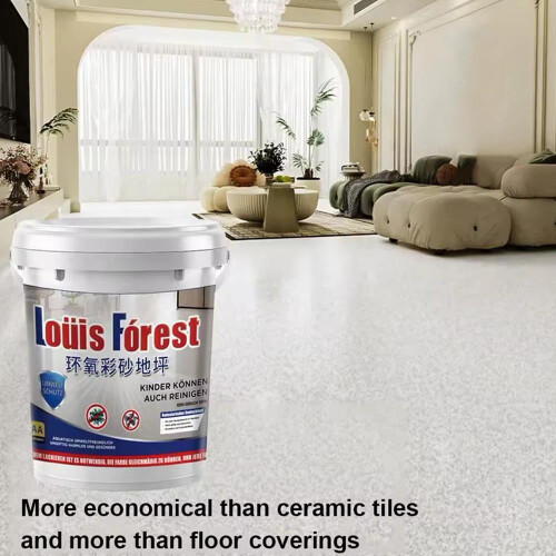 Epoxy Floor Paint Marble Effect with Colored Sand 1