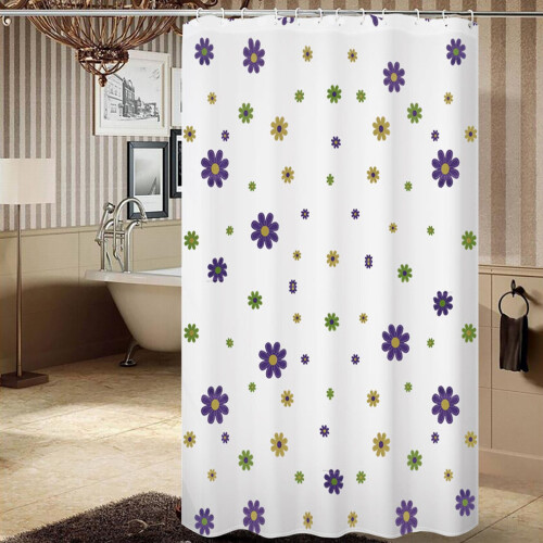 Rustikaler Boho-Duschvorhang, 180 x 119 cm, extra breit, mit Haken 1