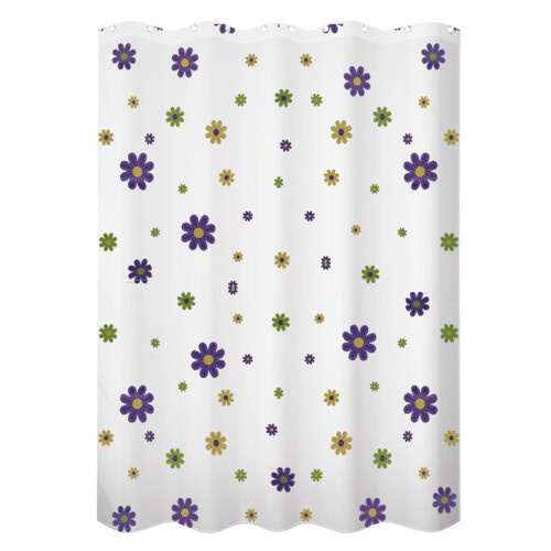 Rustikaler Boho-Duschvorhang, 180 x 119 cm, extra breit, mit Haken 2