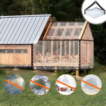 Clear Waterproof Rain Cover Fabric for Outdoor Decking