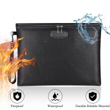 Fireproof Money Bag with Lock 14.2x10 Inch Waterproof Safe