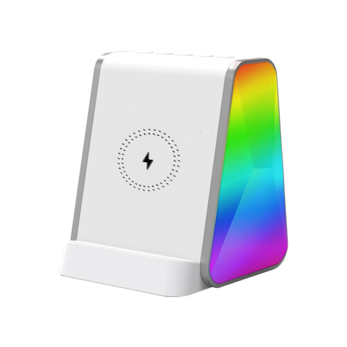 Ασύρματος φορτιστής και ηχείο Bluetooth 15W RGB BT5.3 1