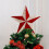 Velvet Glitter Star Christmas Tree Topper Red Silver 6