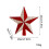 Velvet Glitter Star Christmas Tree Topper Red Silver 3