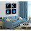 Blue Moon Phase Wall Art Abstract Canvas Poster 1 Piece 4
