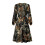 Damen-Midikleid mit Taschen, Camouflage-Blättermuster 3