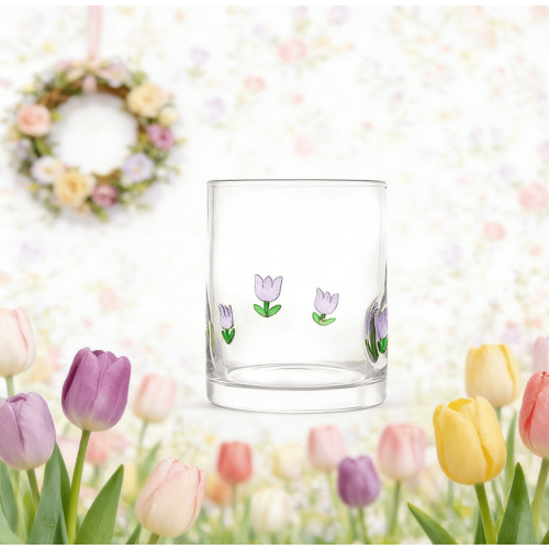 Verre transparent décoré pour Pâques, 35 cl 2