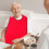 Adult Bib Terry Cloth Washable Red 6