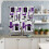 Abstract Geometric Curtain Black Purple 2-Pack 4
