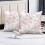 Fodera per cuscino floreale rosa, morbida e decorativa, 20x20 pollici. 3